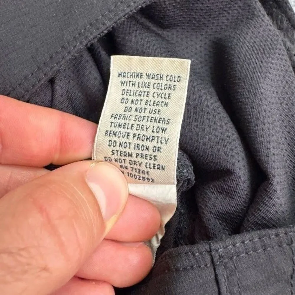 L.L. Bean Cargo Mini Skort Skirt Womens 14 Regular Black Nylon Outdoor Camping